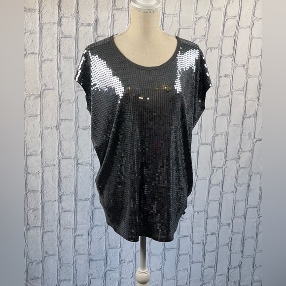Michael Michael Kors Size:L Women Sleevless Sequins Top Charcoal NWOT - Picture 8 of 9